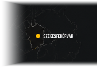 Fejér megye térkép, Székesfehérvár jelölve