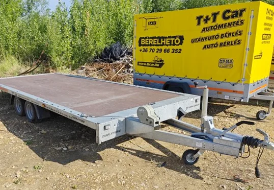 Autószállító trailer 2,15m × 4,5m