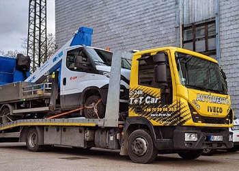 Teherautó vontatása